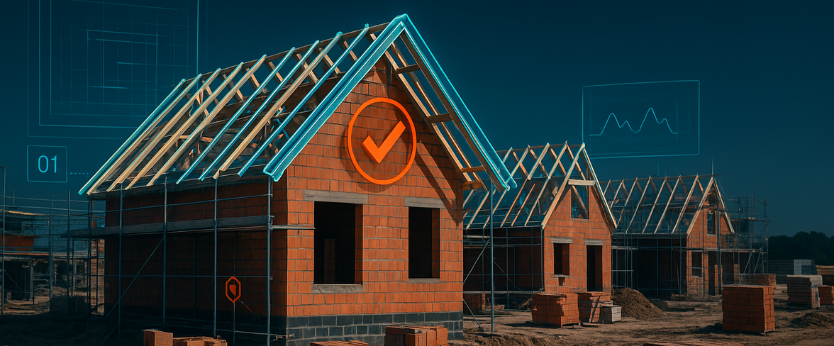 Nieuwbouwwoningen in aanbouw als voorbeeld van een project waarop de wet kwaliteitsborging aannemer van toepassing is